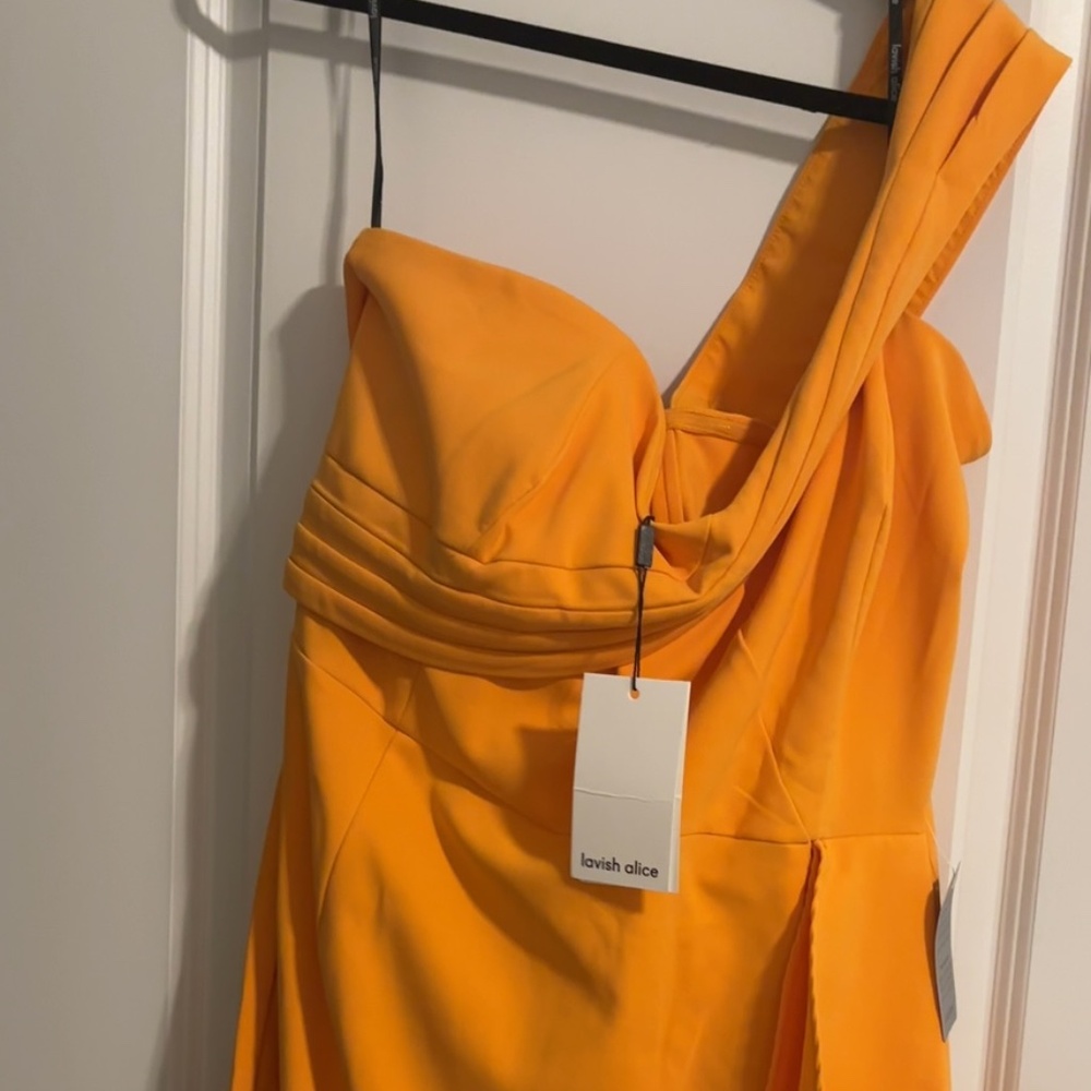 One Strap Yellow Midi Dress
